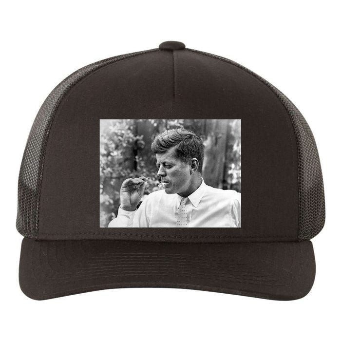 John F Kennedy Smoking Yupoong Adult 5-Panel Trucker Hat