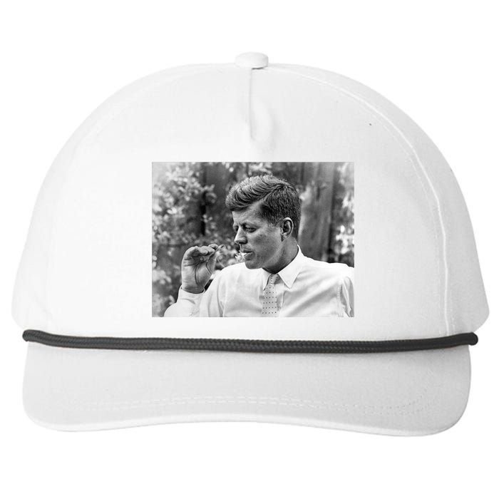 John F Kennedy Smoking Snapback Five-Panel Rope Hat