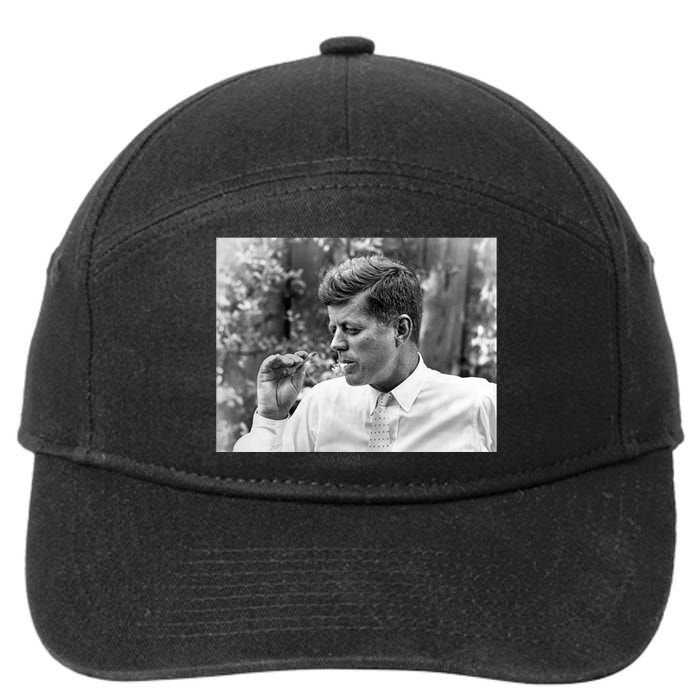 John F Kennedy Smoking 7-Panel Snapback Hat