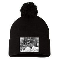 John F Kennedy Smoking Pom Pom 12in Knit Beanie