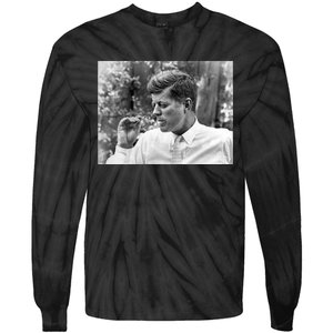 John F Kennedy Smoking Tie-Dye Long Sleeve Shirt