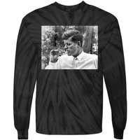 John F Kennedy Smoking Tie-Dye Long Sleeve Shirt