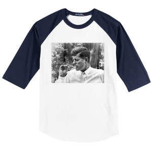 John F Kennedy Smoking Baseball Sleeve Shirt