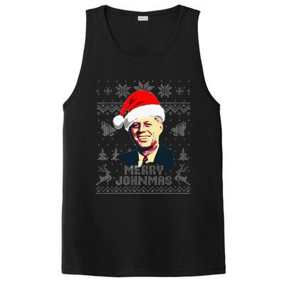 John F Kennedy Jfk Merry Johnmas Funny Christmas PosiCharge Competitor Tank