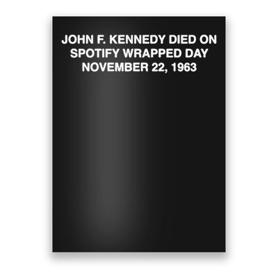 John F Kennedy Died On Spotify Wrapped Day November 22 1963 Poster