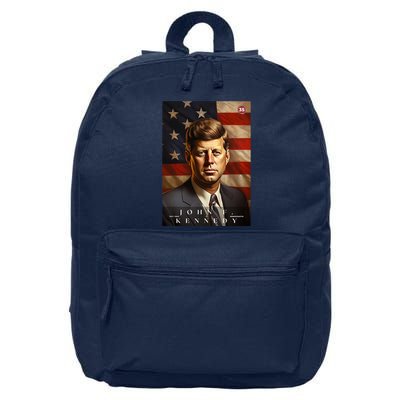John F. Kennedy 35th President Of The United States Portrait 16 in Basic Backpack