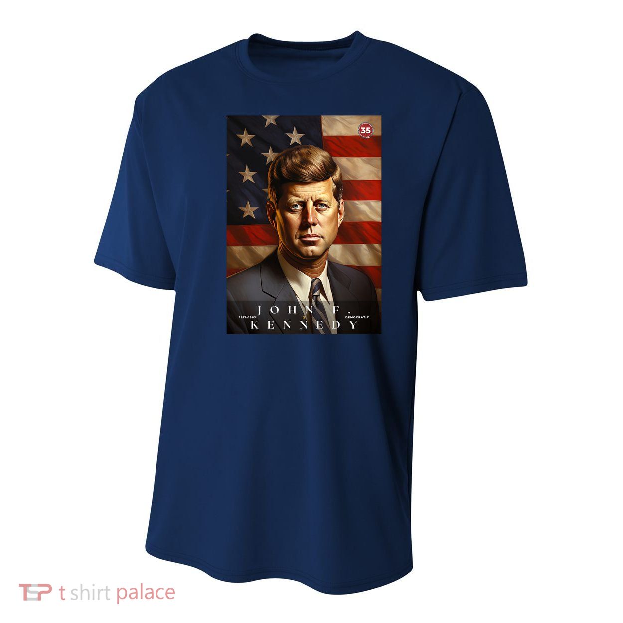 John F. Kennedy 35th President Of The United States Portrait Youth Performance Sprint T-Shirt