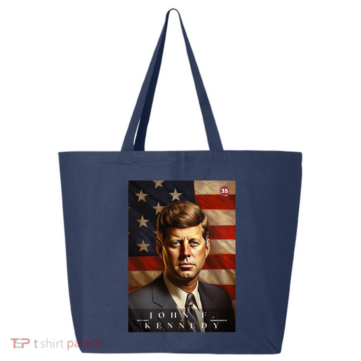 John F. Kennedy 35th President Of The United States Portrait 25L Jumbo Tote