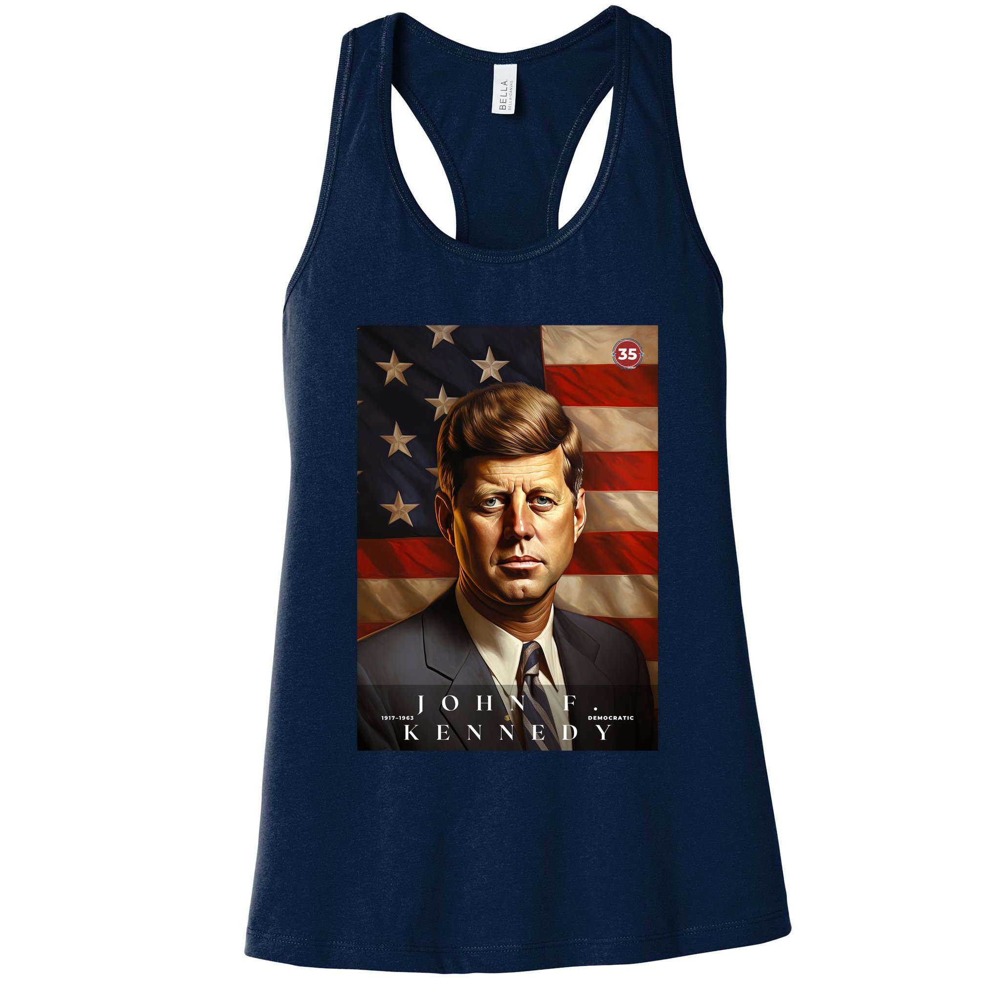 John F. Kennedy 35th President Of The United States Portrait Womens Tank Top