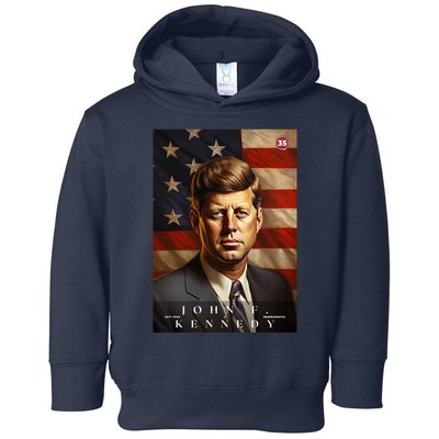 John F. Kennedy 35th President Of The United States Portrait Toddler Hoodie