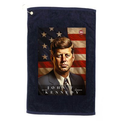 John F. Kennedy 35th President Of The United States Portrait Golf Towel