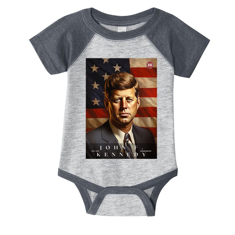 John F. Kennedy 35th President Of The United States Portrait Infant Baby Jersey Bodysuit