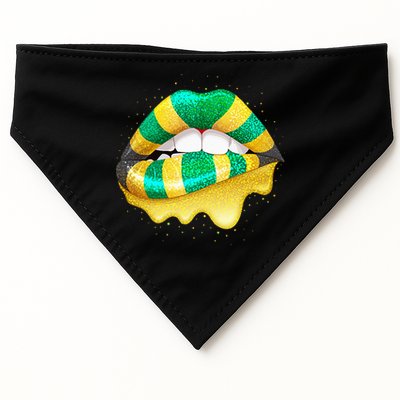 Jamaican Flag Lips Women Jamaica USA-Made Doggie Bandana