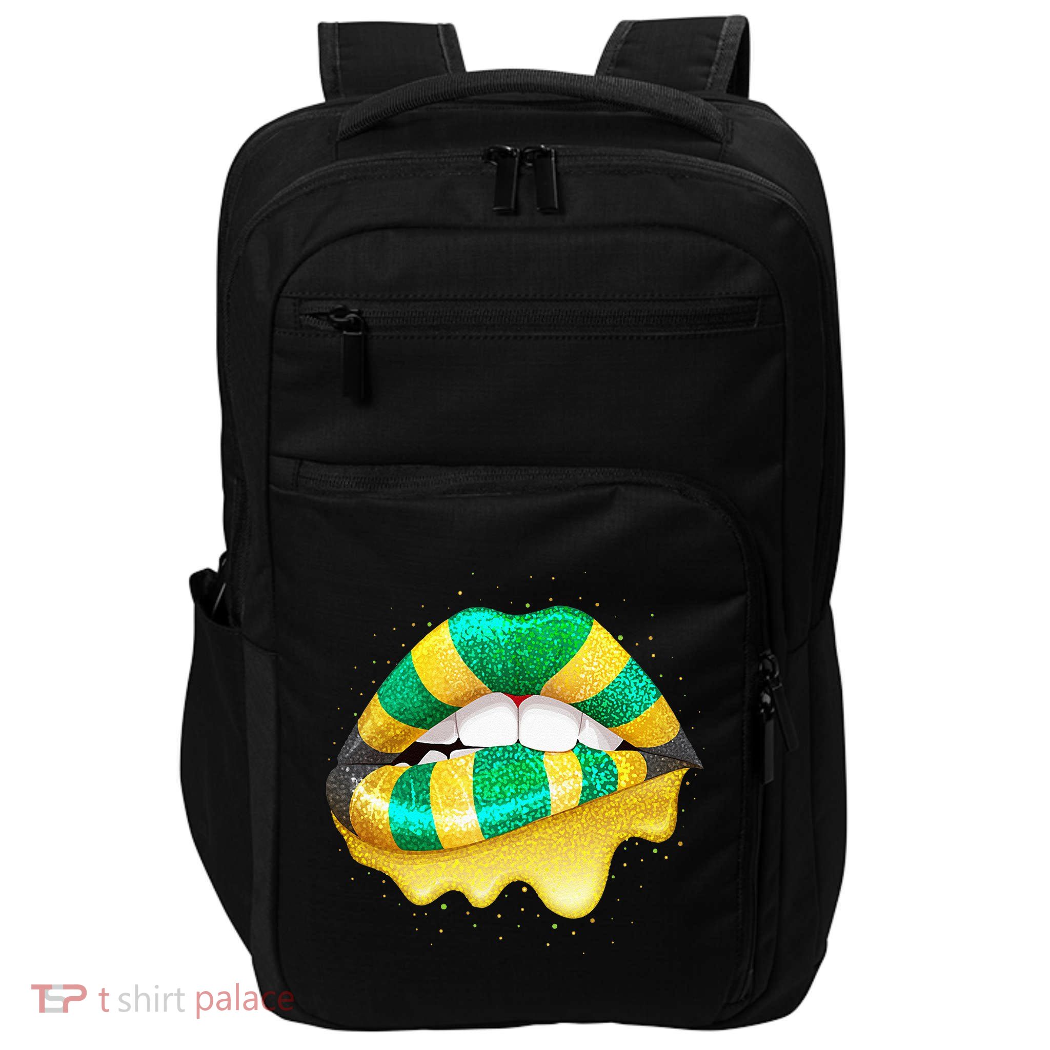 Jamaican Flag Lips Women Jamaica Impact Tech Backpack