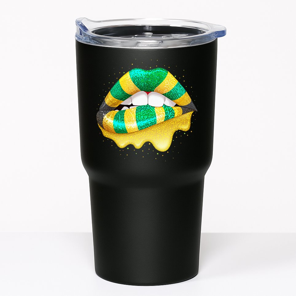 Jamaican Flag Lips Women Jamaica Tumbler