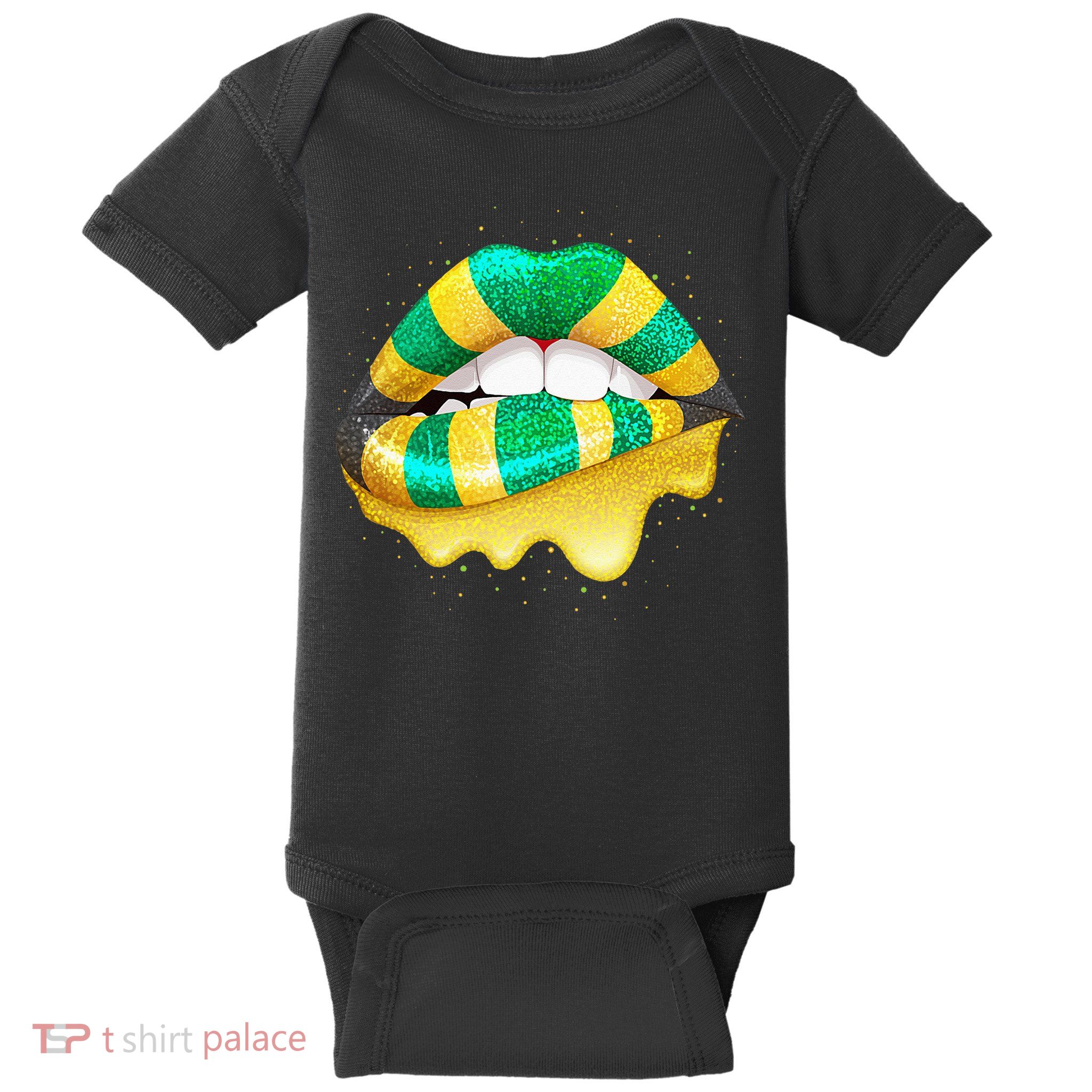 Jamaican Flag Lips Women Jamaica Baby Bodysuit