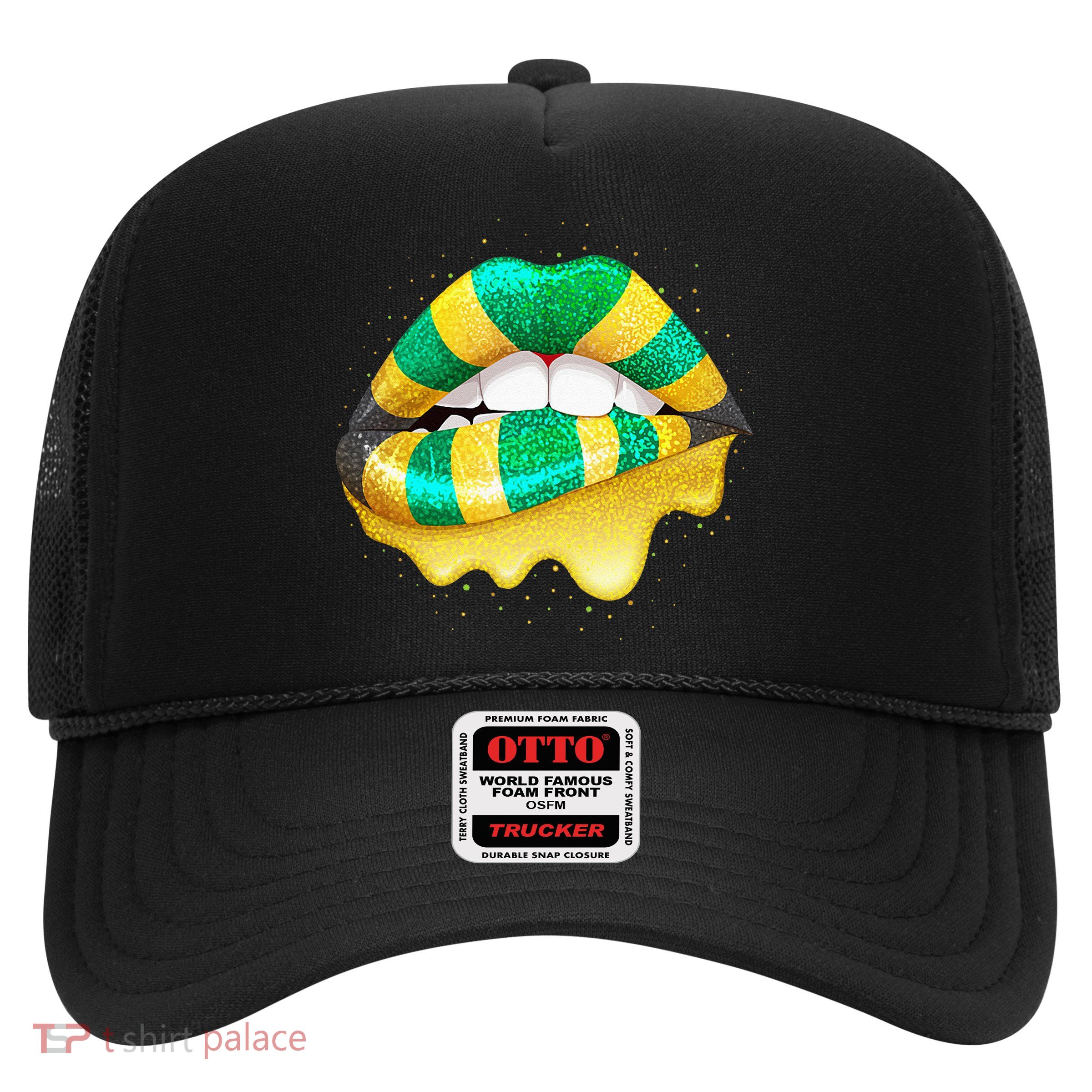 Jamaican Flag Lips Women Jamaica Trucker Hat