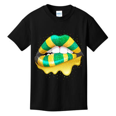 Jamaican Flag Lips Women Jamaica Kids T-Shirt