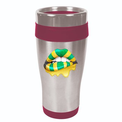 Jamaican Flag Lips Women Jamaica 16oz Travel Tumbler