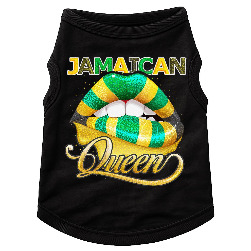 Jamaican Flag Lips  Jamaican Queen Jamaica Doggie Tank