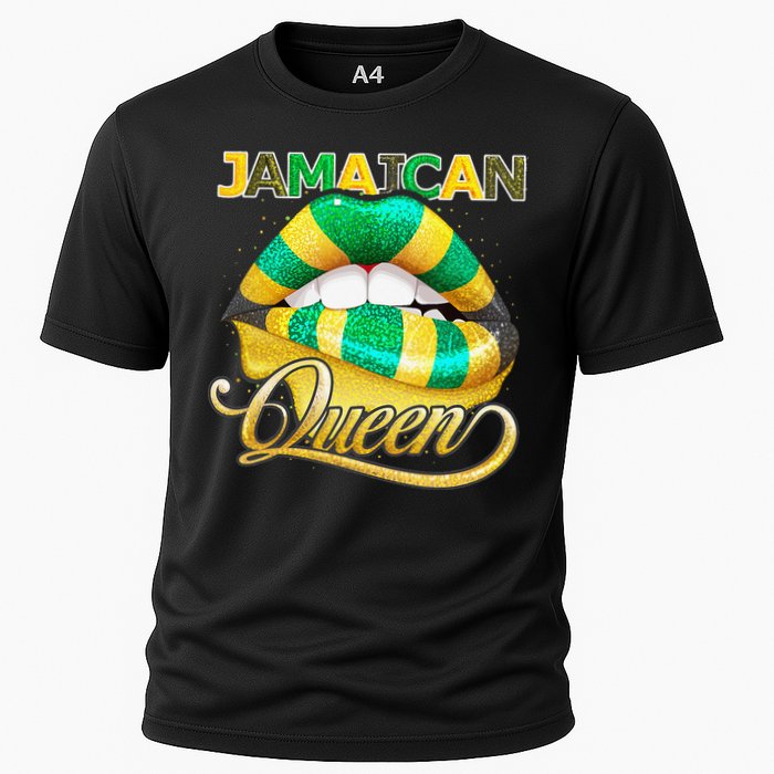 Jamaican Flag Lips  Jamaican Queen Jamaica Cooling Performance Crew T-Shirt