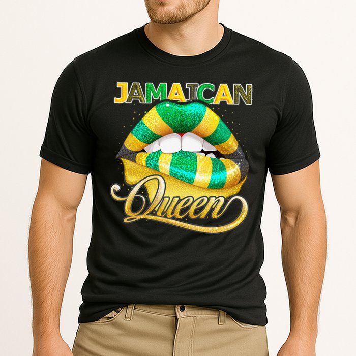 Jamaican Flag Lips  Jamaican Queen Jamaica Cooling Performance Crew T-Shirt