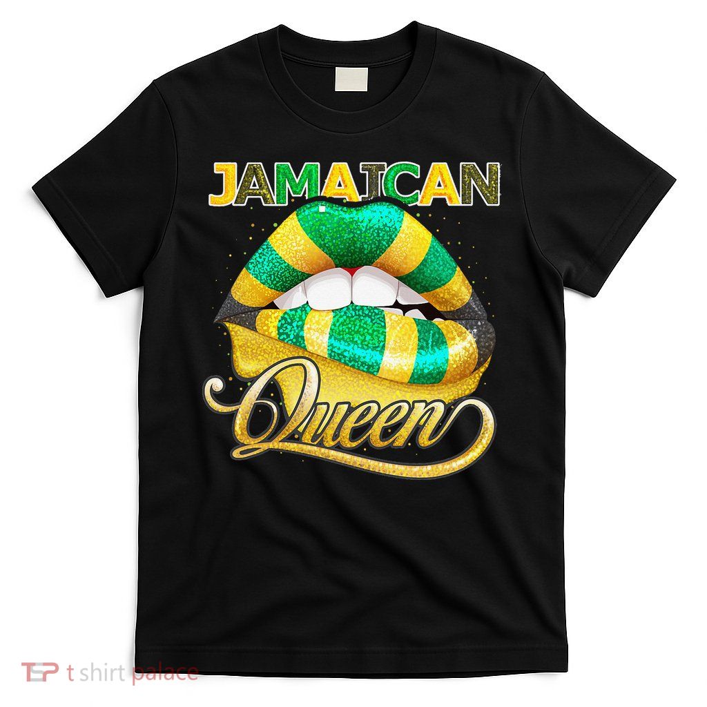 Jamaican Flag Lips  Jamaican Queen Jamaica T-Shirt