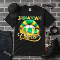 Jamaican Flag Lips  Jamaican Queen Jamaica Tall T-Shirt