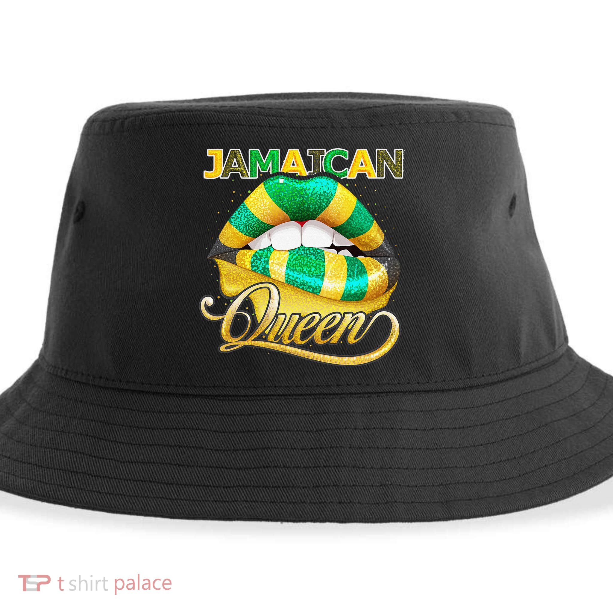 Jamaican Flag Lips  Jamaican Queen Jamaica Sustainable Bucket Hat