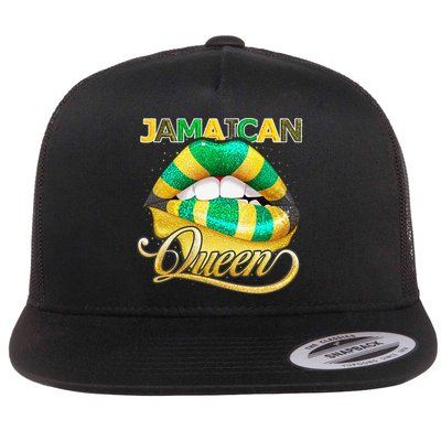 Jamaican Flag Lips  Jamaican Queen Jamaica Flatbill Hat