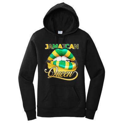 Jamaican Flag Lips  Jamaican Queen Jamaica Women's Pullover Hoodie