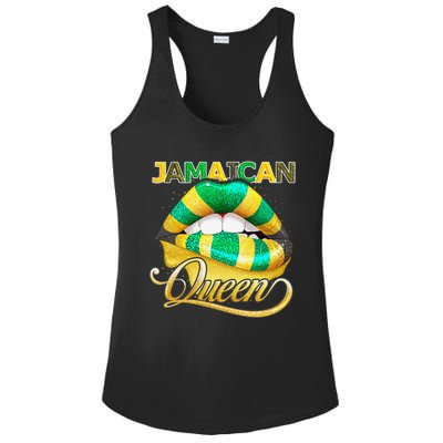 Jamaican Flag Lips  Jamaican Queen Jamaica Ladies PosiCharge Competitor Racerback Tank