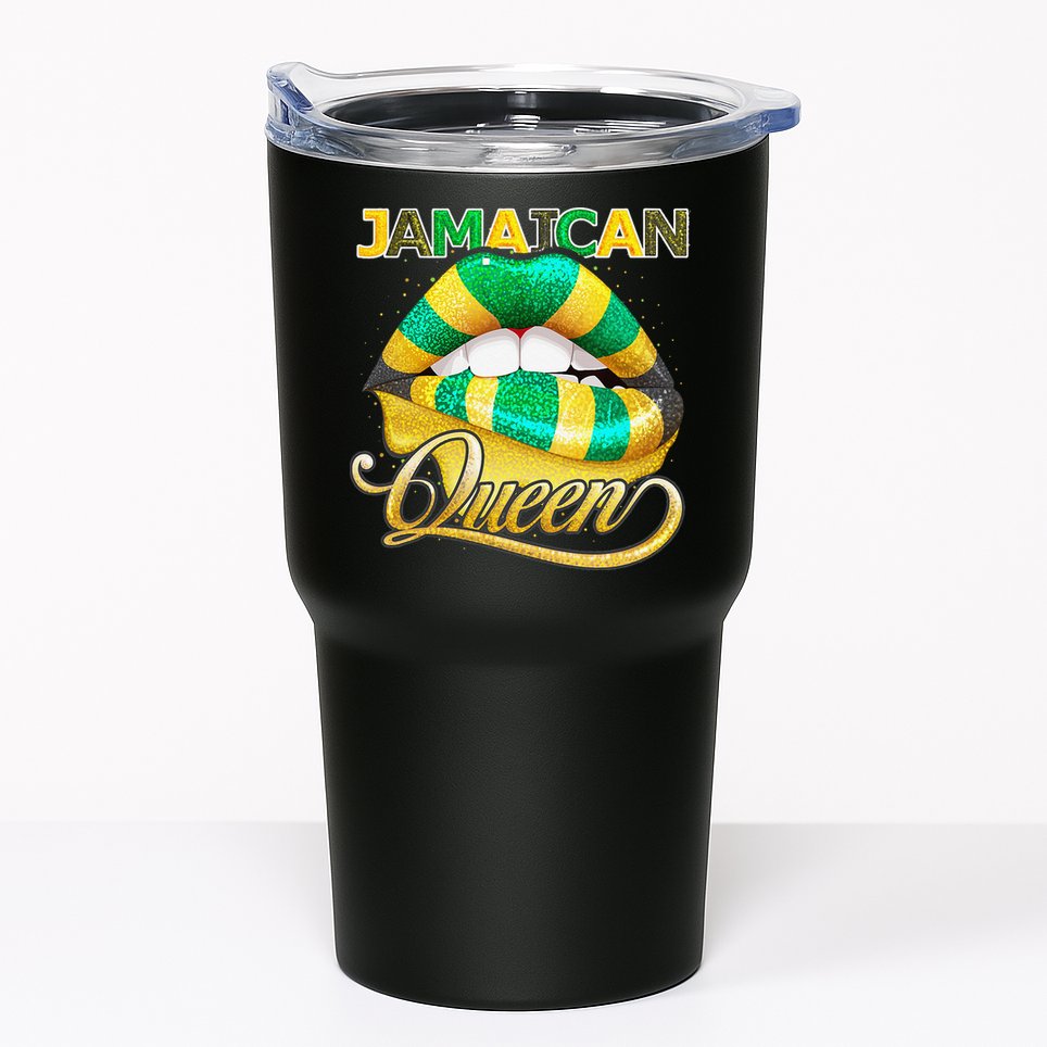 Jamaican Flag Lips  Jamaican Queen Jamaica Tumbler