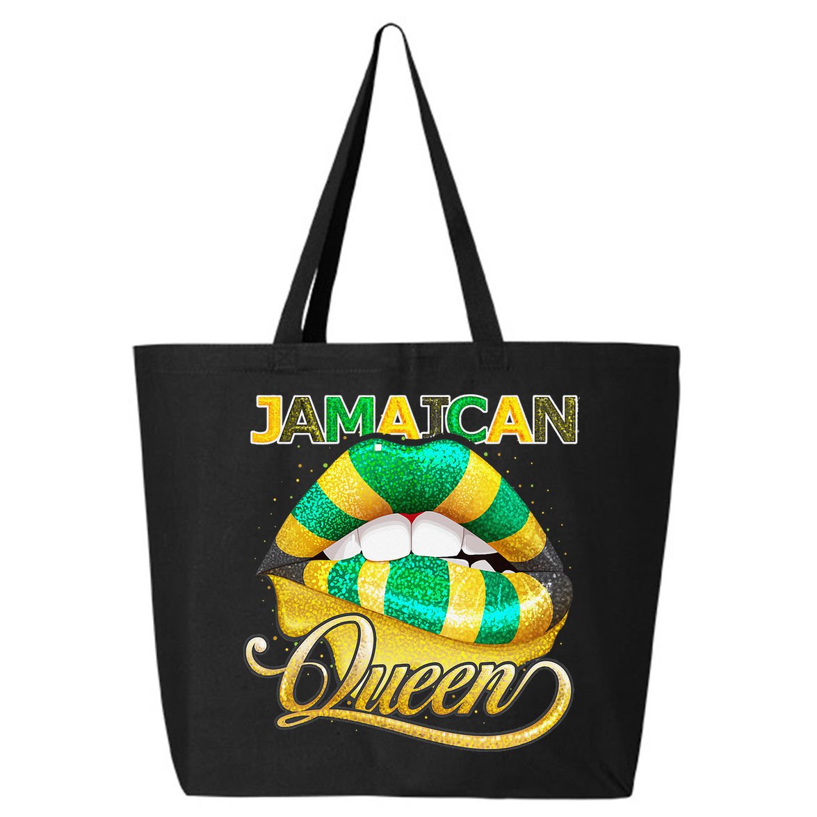 Jamaican Flag Lips  Jamaican Queen Jamaica 25L Jumbo Tote