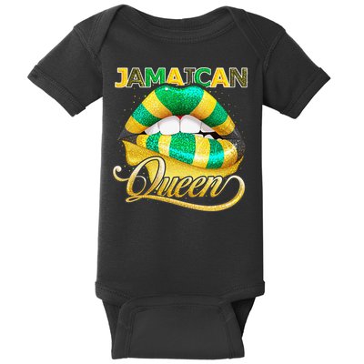 Jamaican Flag Lips  Jamaican Queen Jamaica Baby Bodysuit