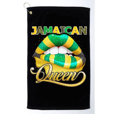 Jamaican Flag Lips  Jamaican Queen Jamaica Golf Towel