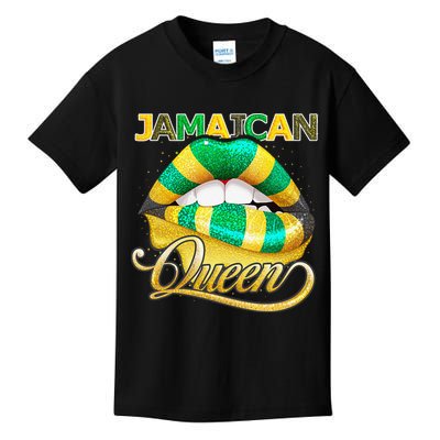 Jamaican Flag Lips  Jamaican Queen Jamaica Kids T-Shirt