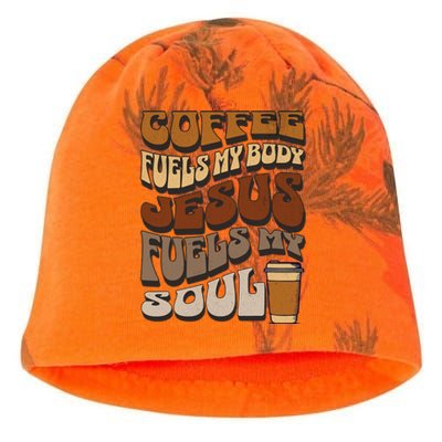 Jesus Fuels My Soul Inspirational Christian Coffee Kati - Camo Knit Beanie