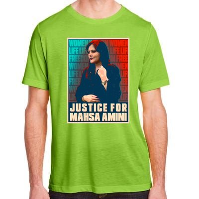 Justice For Mahsa Amini Women Life Freedom Vintage Poster Adult ChromaSoft Performance T-Shirt