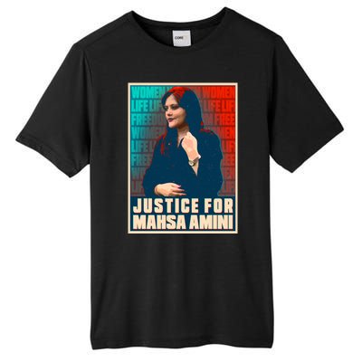 Justice For Mahsa Amini Women Life Freedom Vintage Poster Tall Fusion ChromaSoft Performance T-Shirt