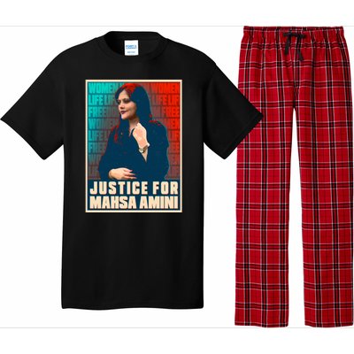 Justice For Mahsa Amini Women Life Freedom Vintage Poster Pajama Set