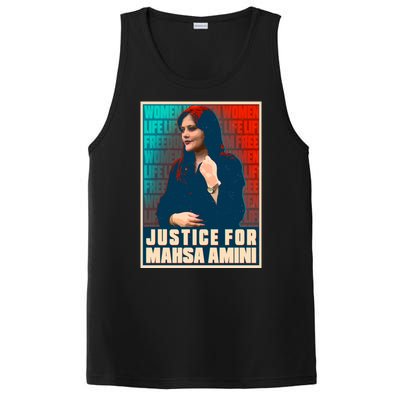 Justice For Mahsa Amini Women Life Freedom Vintage Poster PosiCharge Competitor Tank