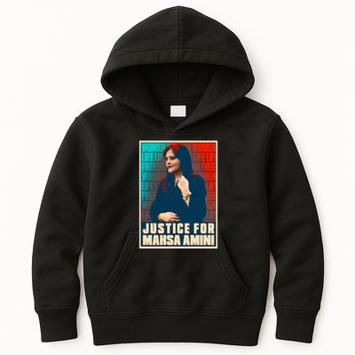 Justice For Mahsa Amini Women Life Freedom Vintage Poster Kids Hoodie