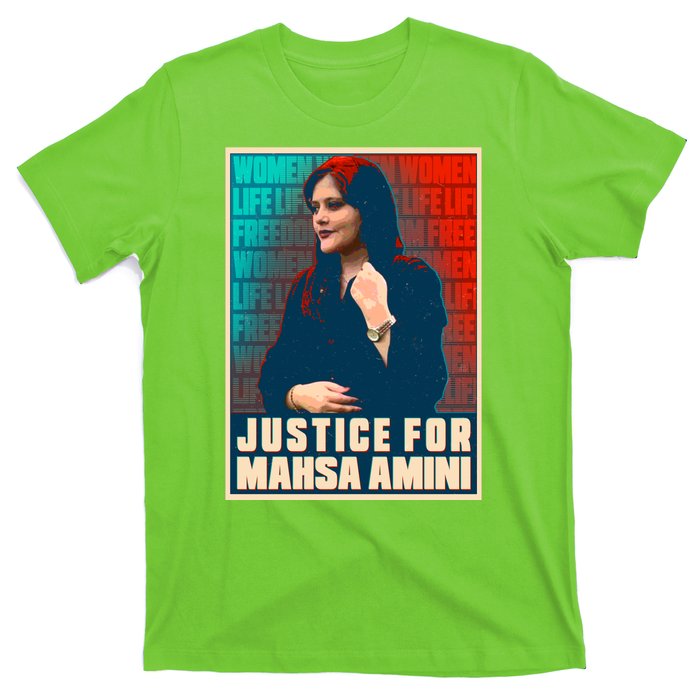 Justice For Mahsa Amini Women Life Freedom Vintage Poster T-Shirt