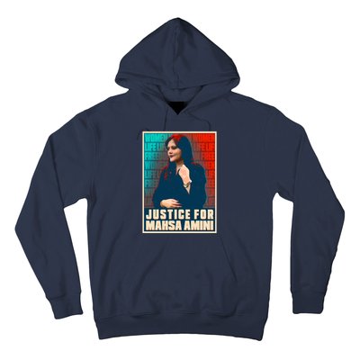 Justice For Mahsa Amini Women Life Freedom Vintage Poster Hoodie