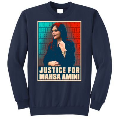 Justice For Mahsa Amini Women Life Freedom Vintage Poster Sweatshirt