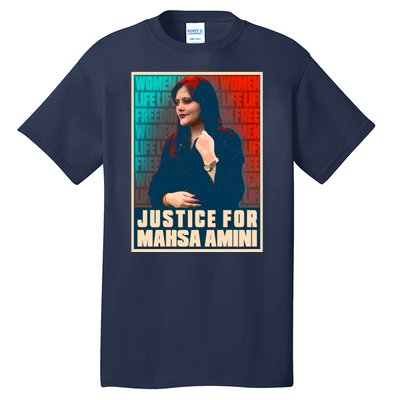 Justice For Mahsa Amini Women Life Freedom Vintage Poster Tall T-Shirt