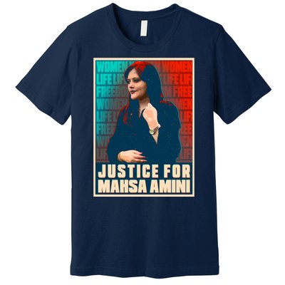 Justice For Mahsa Amini Women Life Freedom Vintage Poster Premium T-Shirt