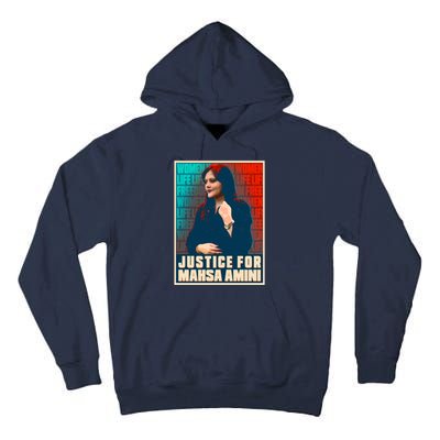 Justice For Mahsa Amini Women Life Freedom Vintage Poster Tall Hoodie