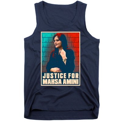 Justice For Mahsa Amini Women Life Freedom Vintage Poster Tank Top